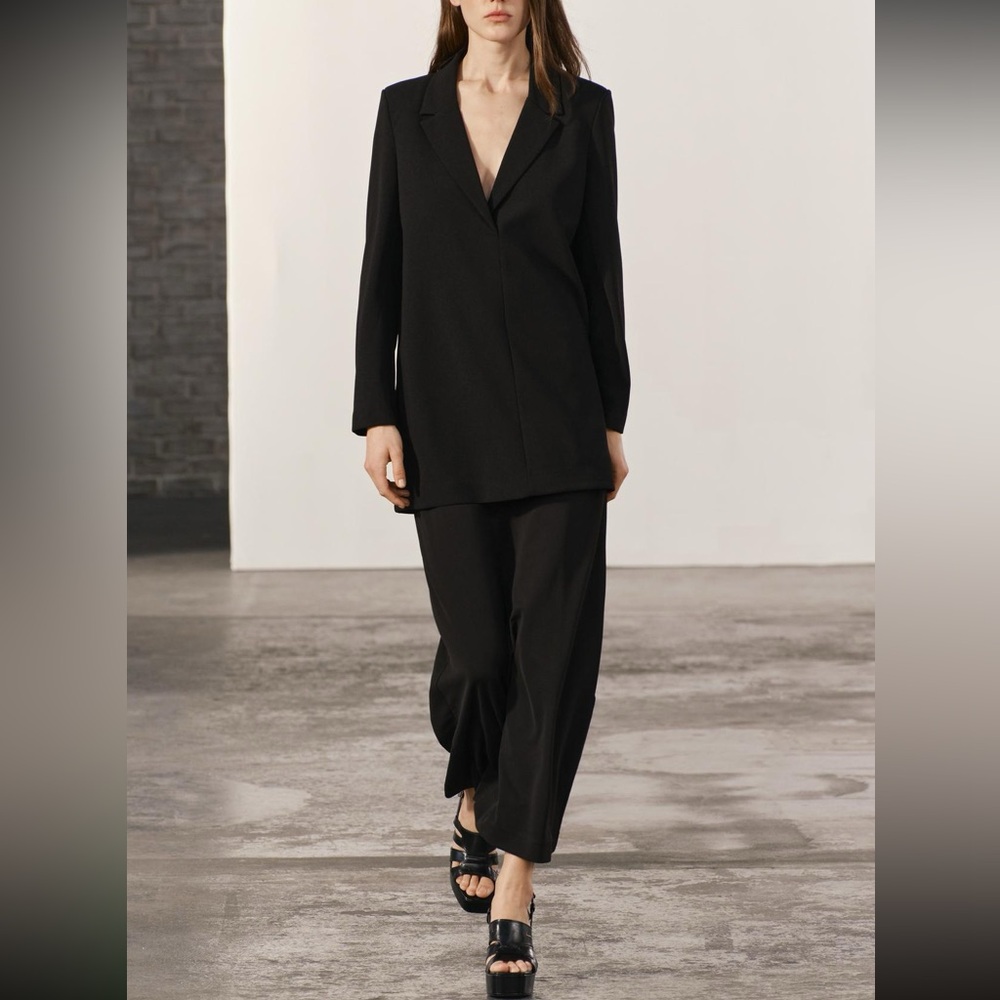 ZARA Flowy Black Maxi Skirt